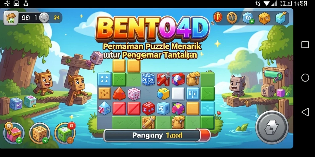 Screenshot gameplay BENTO4D menampilkan tantangan Puzzle yang menarik.