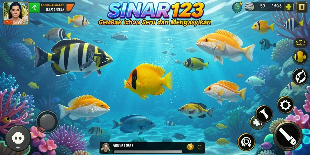 Gameplay SINAR123 menembak ikan yang seru dan menantang.