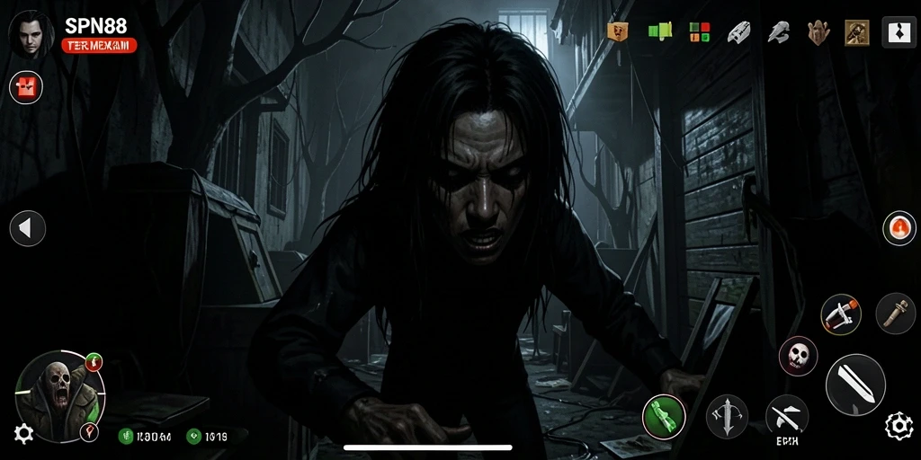 Tampilan mendebarkan dari gameplay SPN88 yang penuh kengerian.
