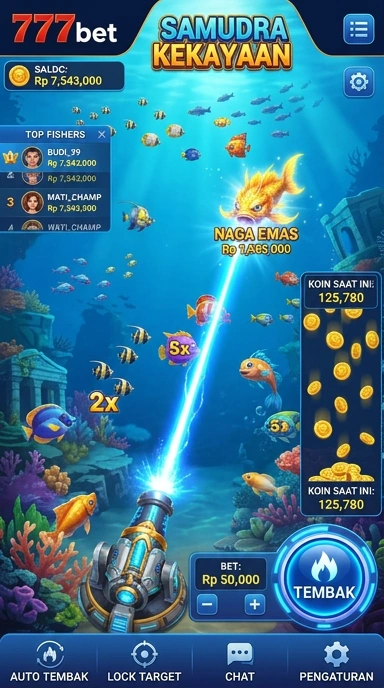 Tampilan utama aplikasi 777bet dengan navigasi yang sederhana.